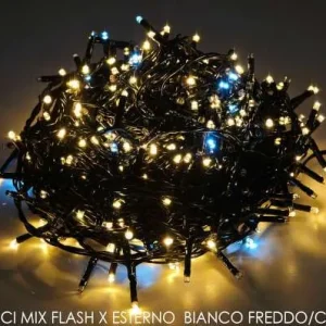 500 LUCI MIX FLASH PER USO ESTERNO BIANCO CALDO – BIANCO FREDDO