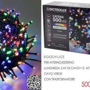 500 LUCI LED MULTICOLOR PER USO ESTERNO