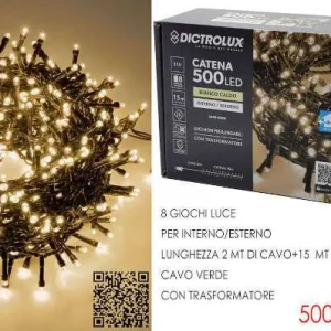 LUCI A LED ( 500) BIANCO CALDO  X ESTERNO PROGRAMMABILI