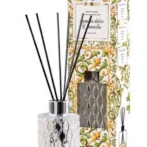 DIFFUSORE DI  FRAGRANZA CON MIDOLLINI ARANCIA+CANNELLA 150ML MADE IN ITALY