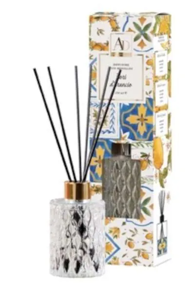 DIFFUSORE DI  FRAGRANZA  CON MIDOLLINI 150ML FIORI  ARANCIO MADE IN ITALY MADE IN ITALY