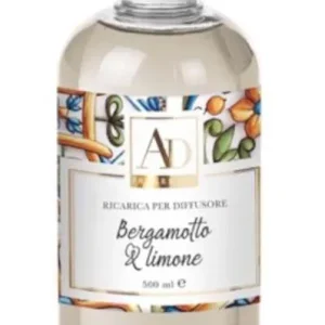 RICARICA X DIFFUSORE 500ML BERGAMOTTO + LIMONE MADE IN ITALY