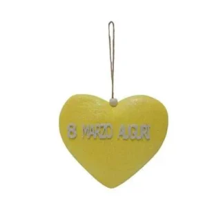 APPENDINO CUORE GLITTERATO 18 CM FESTA DELLA DONNA